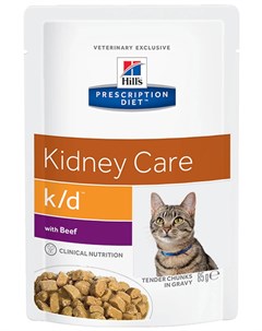 Hill s Prescription Diet K d Rind для взрослых кошек при заболеваниях почек и мочекаменной болезни с Hill`s