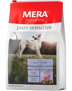 Pure Sensitive Dog Adult Lamm Reis для взрослых собак всех пород с чувствительным пищеварением с ягн Mera