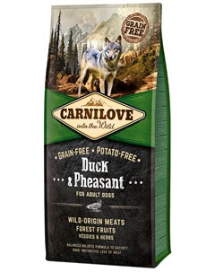 Carnilove Dog Adult Duck Pheasant беззерновой для взрослых собак всех пород с уткой и фазаном 12 кг Brit*