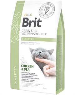 Veterinary Diet Cat Grain Free Diabetes для взрослых кошек при диабете 2 кг Brit*