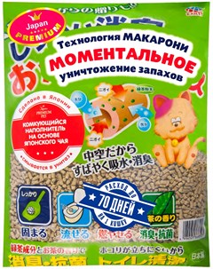 Наполнитель комкующийся Premium Pet Japan на основе тофу с ароматом японского чая для туалета кошек  Japan premium pet