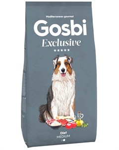 Exclusive Diet Medium диетический для взрослых собак средних пород с курицей 12 кг Gosbi
