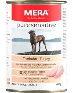 Pure Sensitive Dog Truthahn беззерновые для взрослых собак всех пород с чувствительным пищеварением  Mera