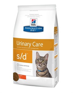 Hill s Prescription Diet S d для взрослых кошек при мочекаменной болезни струвиты 1 5 кг Hill`s