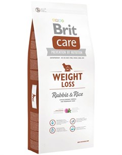 Care Weight Loss Rabbit Rice диетический для взрослых собак всех пород с кроликом и рисом 3 кг Brit*