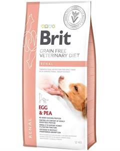 Veterinary Diet Dog Grain Free Renal для взрослых собак при хронической почечной недостаточности 12  Brit*