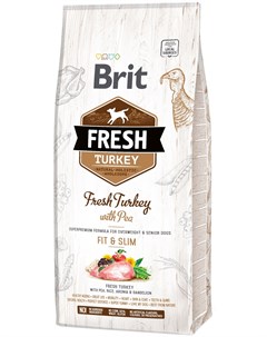 Fresh Turkey Pea Light Fit Slim диетический для взрослых собак всех пород с индейкой и горохом 12 12 Brit*