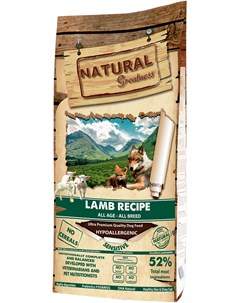 Lamb Recipe Sensitive монобелковый для собак и щенков всех пород с чувствительным пищеварением с ягн Natural greatness