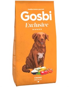 Exclusive Adult Medium Chicken для взрослых собак средних пород с курицей 12 кг Gosbi