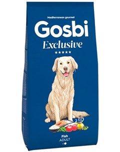 Exclusive Adult Medium Fish для взрослых собак средних пород с рыбой 3 кг Gosbi