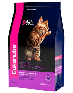 Kitten Healthy Start для котят с птицей 2 кг Eukanuba