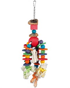 Игрушка для птиц деревянная разноцветная 35 см 1 шт Trixie