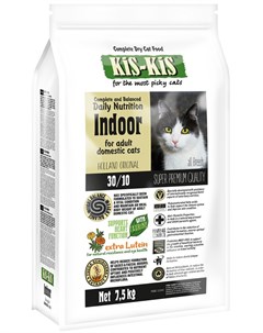 Indoor для взрослых кошек живущих дома с птицей 7 5 кг Kis-kis