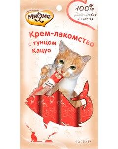 Лакомство для кошек крем с тунцом Кацуо 1 шт Мнямс