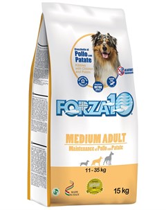 Dog Maintenance Adult Medium для взрослых собак средних пород с курицей и картофелем 15 кг Forza10