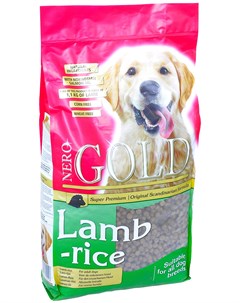 Dog Adult Lamb Rice для взрослых собак всех пород с ягненком и рисом 18 18 кг Nero gold