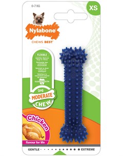 Игрушка для собак Moderate Dental Chew косточка для зубов умеренно жесткая с ароматом курицы Xs 1 шт Nylabone