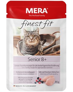 Finest Fit Cat Senior 8 для пожилых кошек старше 8 лет с птицей 85 гр х 12 шт Mera