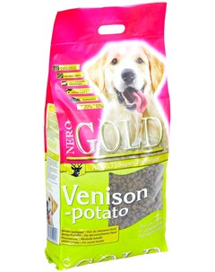 Dog Adult Venison Potato для взрослых собак всех пород с олениной и сладким картофелем 12 кг Nero gold