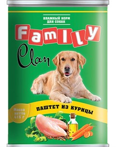 Family для взрослых собак паштет с курицей 130 1 802 415 гр Clan