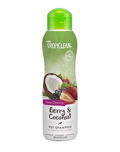 Deep Cleaning Shampoo Berry Coconut Тропиклин шампунь для собак и кошек от сильной грязи Ягодный с к Tropiclean