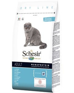 Cat Adult монобелковый для взрослых кошек с рыбой 0 4 кг Schesir