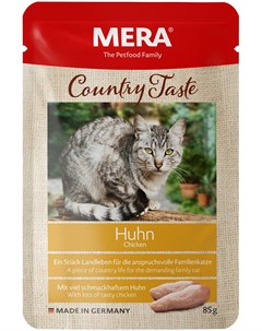 Country Taste Cat Huhn беззерновые для взрослых кошек с курицей 85 гр х 12 шт Mera