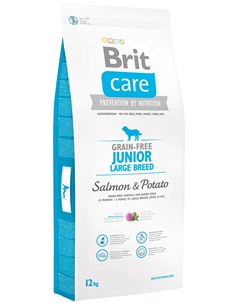 Care Junior Large Breed Salmon Potato для щенков крупных пород с лососем и картофелем 12 кг Brit*