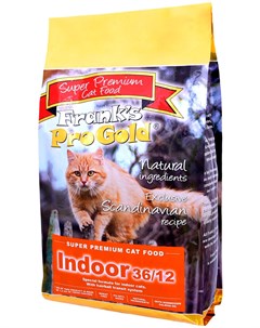 Cat Indoor для взрослых кошек живущих дома с курицей 3 кг Frank's progold