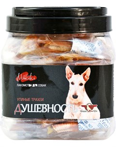 Лакомство Miniki Душевность для собак маленьких пород утиные трахеи сушеные 200 гр 1 шт Green qzin