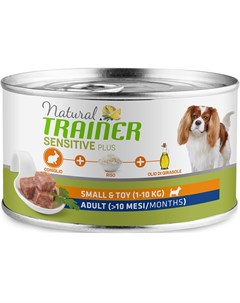 Влажный корм для собак Sensitive Plus Adult Mini Rabbit and Rice 0 15 кг Trainer