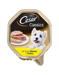 Влажный корм для собак паштет курица и индейка 0 15 кг Cesar