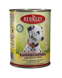Влажный корм для собак Rabbit Oatflakes 0 4 кг Berkley