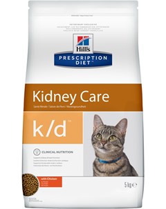 Сухой корм Prescription Diet k d Feline Kidney Care диета для кошек 5 кг Hill`s