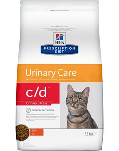 Сухой корм Prescription Diet c d Urinary Stress Feline диета для кошек 1 5 кг Hill`s