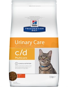 Сухой корм Prescription Diet c d Feline Multicare with Chicken диета для кошек 1 5 кг Hill`s