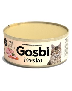 Влажный корм для кошек Fresko Adult Turkey With Ham с индейкой и ветчиной 0 07 кг Gosbi