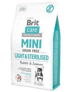 Сухой корм для собак Care Mini Gf Light Sterilised 2 кг Brit*