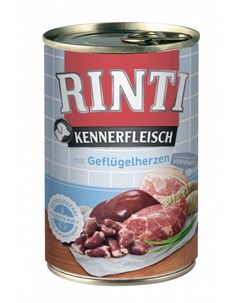 Влажный корм для собак Kennerfleisch с птичьими сердечками 0 4 кг Rinti
