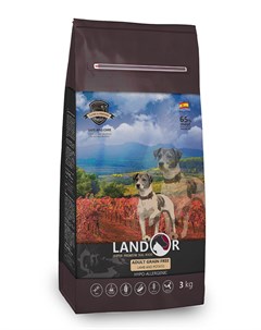 Сухой корм для собак полнорационный беззерновой ягненок с бататом 3 кг Landor