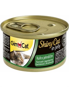 Влажный корм для кошек GimCat ShinyCat с цыпленком и ягненком 0 07 кг Gimborn