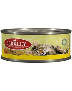 Влажный корм для кошек 12 Beef Venison 0 1 кг Berkley