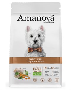 Сухой корм для щенков Puppy Mini с изысканной курочкой для мелких пород 2 кг Amanova
