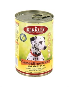 Влажный корм для собак Game Brown Rice 0 4 кг Berkley