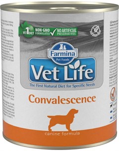 Корм Vet Life Natural Diet Convalescence паштет диета для собак 0 3 кг Farmina