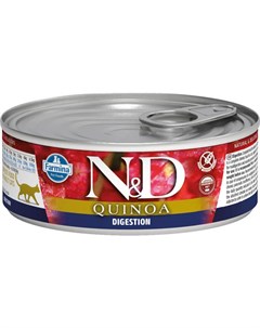 Влажный корм для кошек N D Quinoa Digestion с киноа для поддержки пищеварения 0 08 кг Farmina