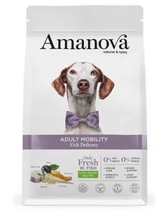 Сухой корм для собак Adult Mobility с лакомой рыбкой при заболеваниях суставов 2 кг Amanova
