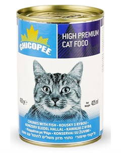 Влажный корм для кошек Chunks с кусочками рыбы в соусе 0 4 кг Chicopee