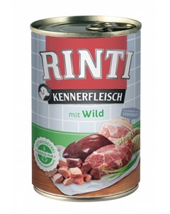 Влажный корм для собак Kennerfleisch с дичью 0 4 кг Rinti