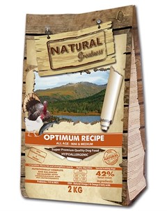 Сухой корм для собак Optimum Recipe Mini Medium 2 кг Natural greatness